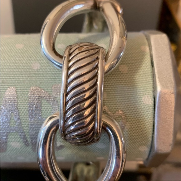 BRIGHTON Cable Chunky Heavy Silver Bracelet - Picture 1 of 8